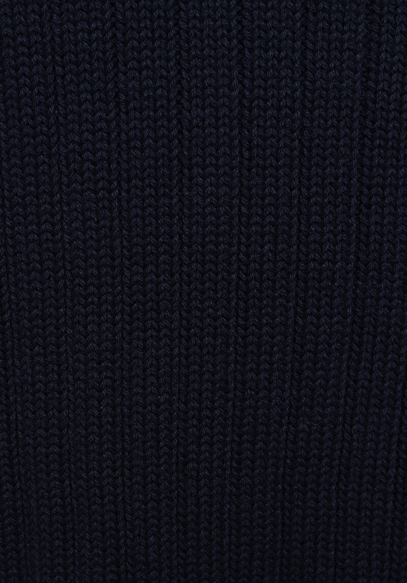 Regular Fit Yuvarlak Yaka Düz Kadın Lacivert Kazak