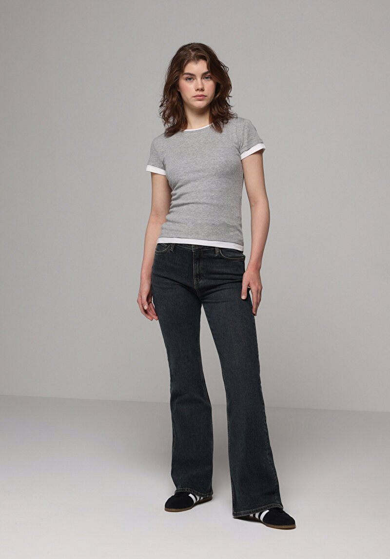 Regular Fit Kadın Koyu İndigo Jean Pantolon