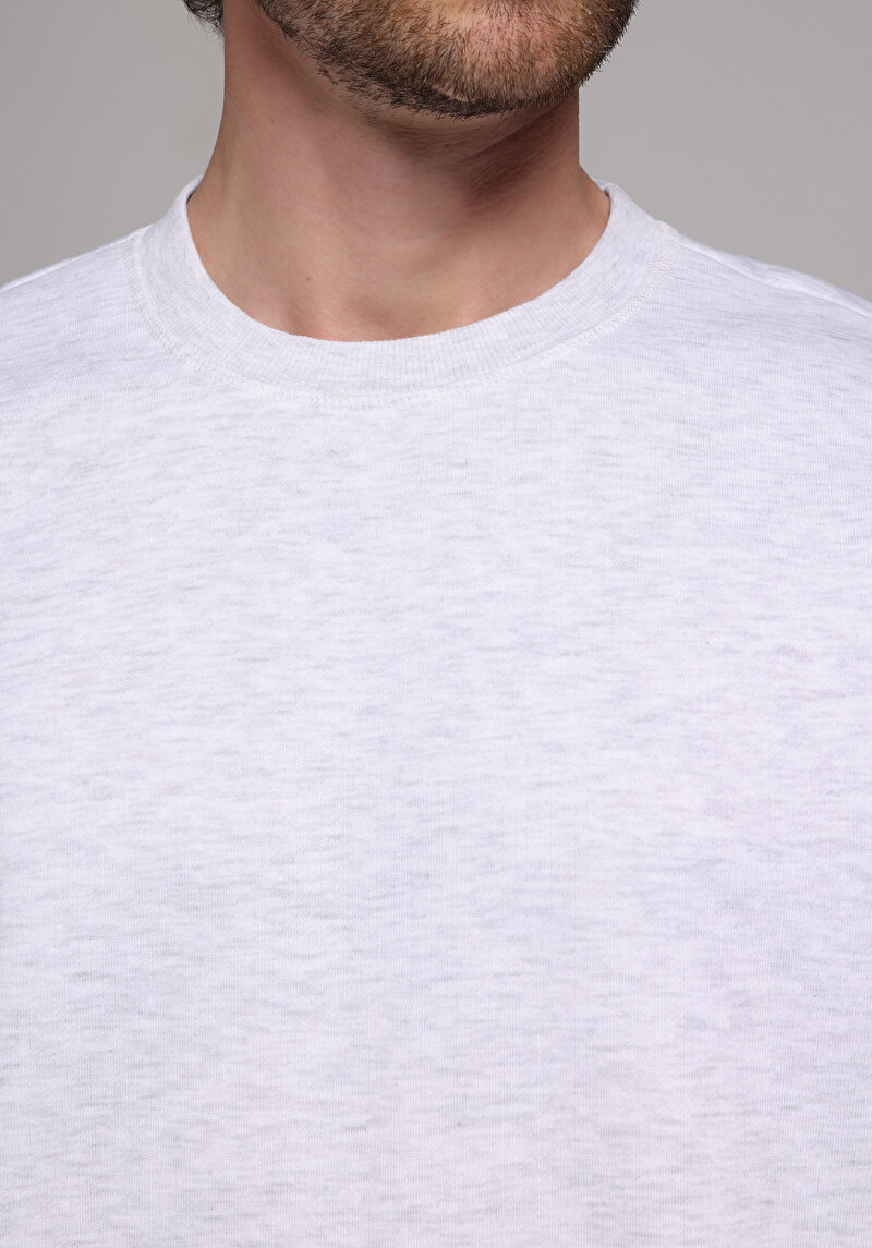 Comfort Fit   Erkek Gri Sweatshirt