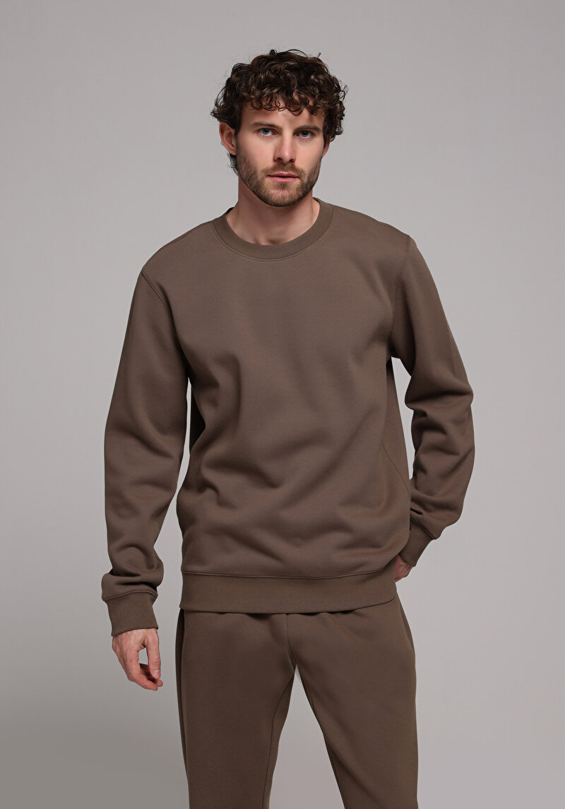 Regular Fit Erkek Gri Sweatshirt