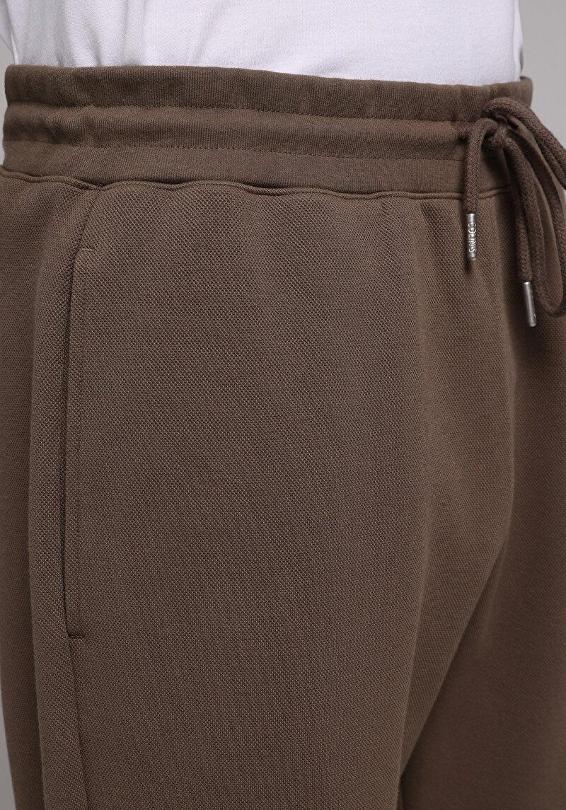 Regular Fit Orta Bel Düz Erkek Gri Eşofman Altı