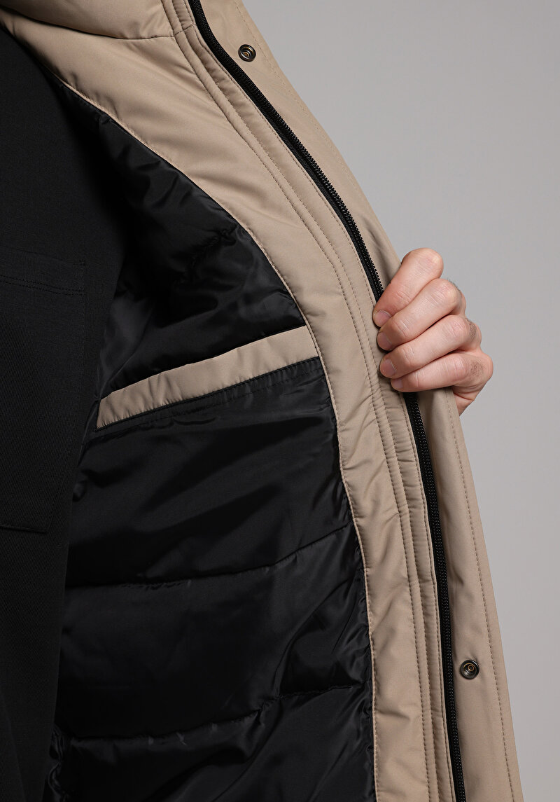 Regular Fit     Erkek Bej Mont