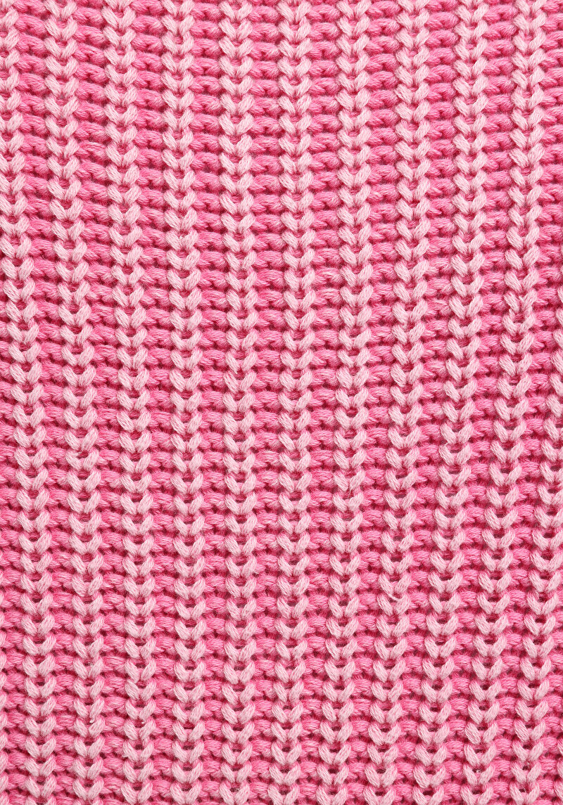 Regular Fit Yuvarlak Yaka Düz Kadın Pembe Kazak