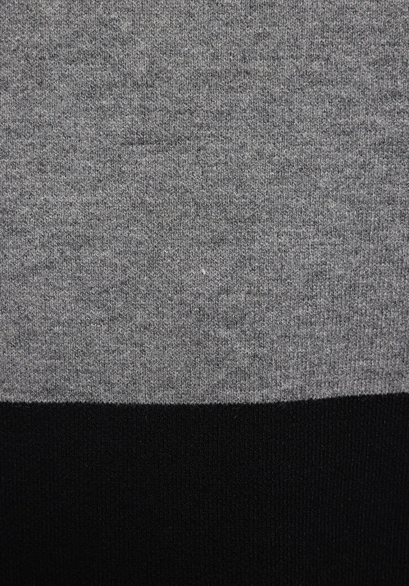 Comfort Fit Polo Yaka Jakarlı Erkek Siyah Kazak