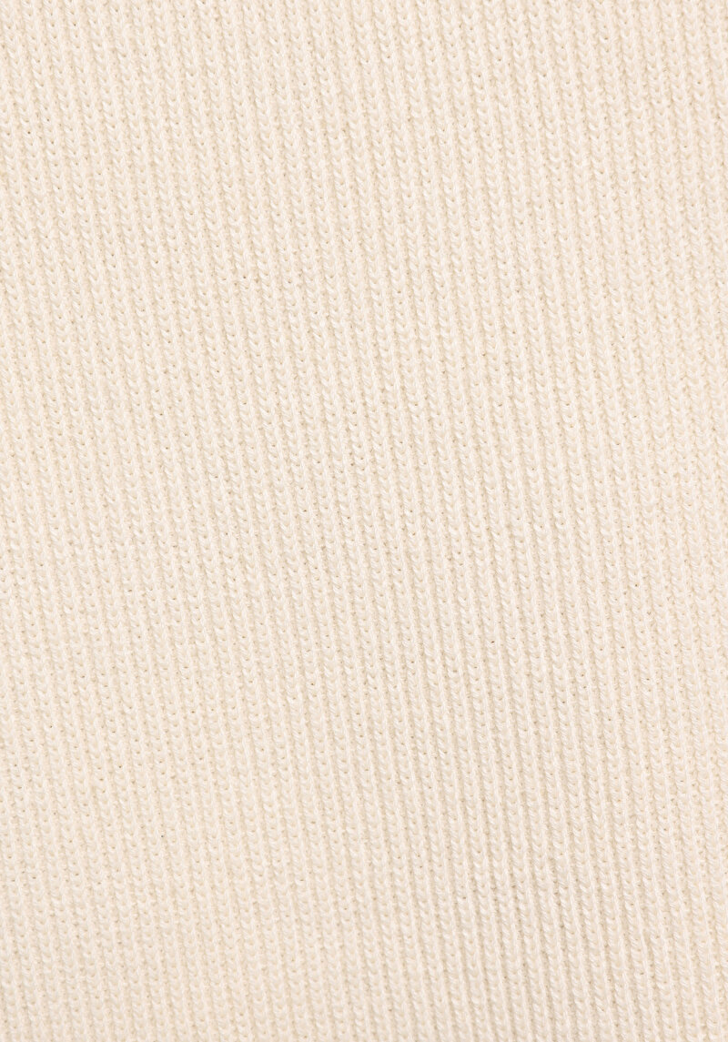 Regular Fit Polo Yaka Jakarlı Erkek Bej Kazak