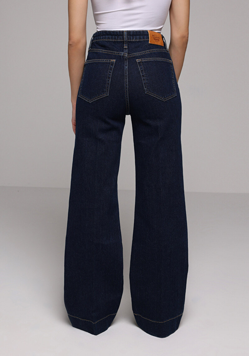 Regular Fit   Kadın Koyu İndigo Jean Pantolon