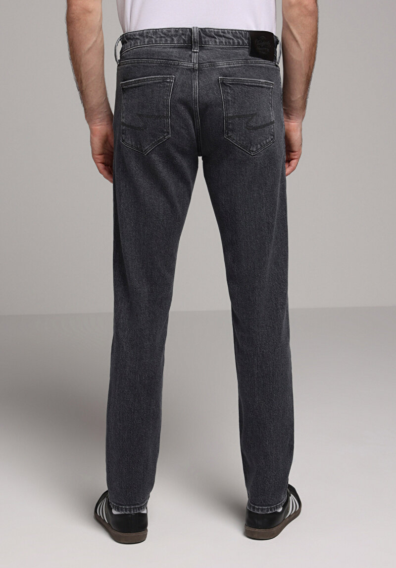 Slim Fit Erkek Antrasit Jean Pantolon