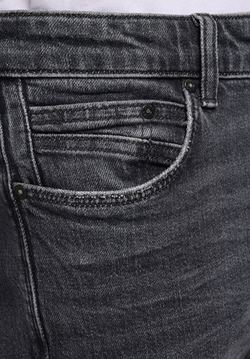 Slim Fit   Erkek Antrasit Jean Pantolon