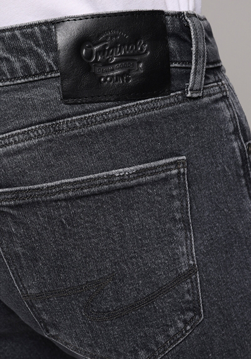 Slim Fit   Erkek Antrasit Jean Pantolon