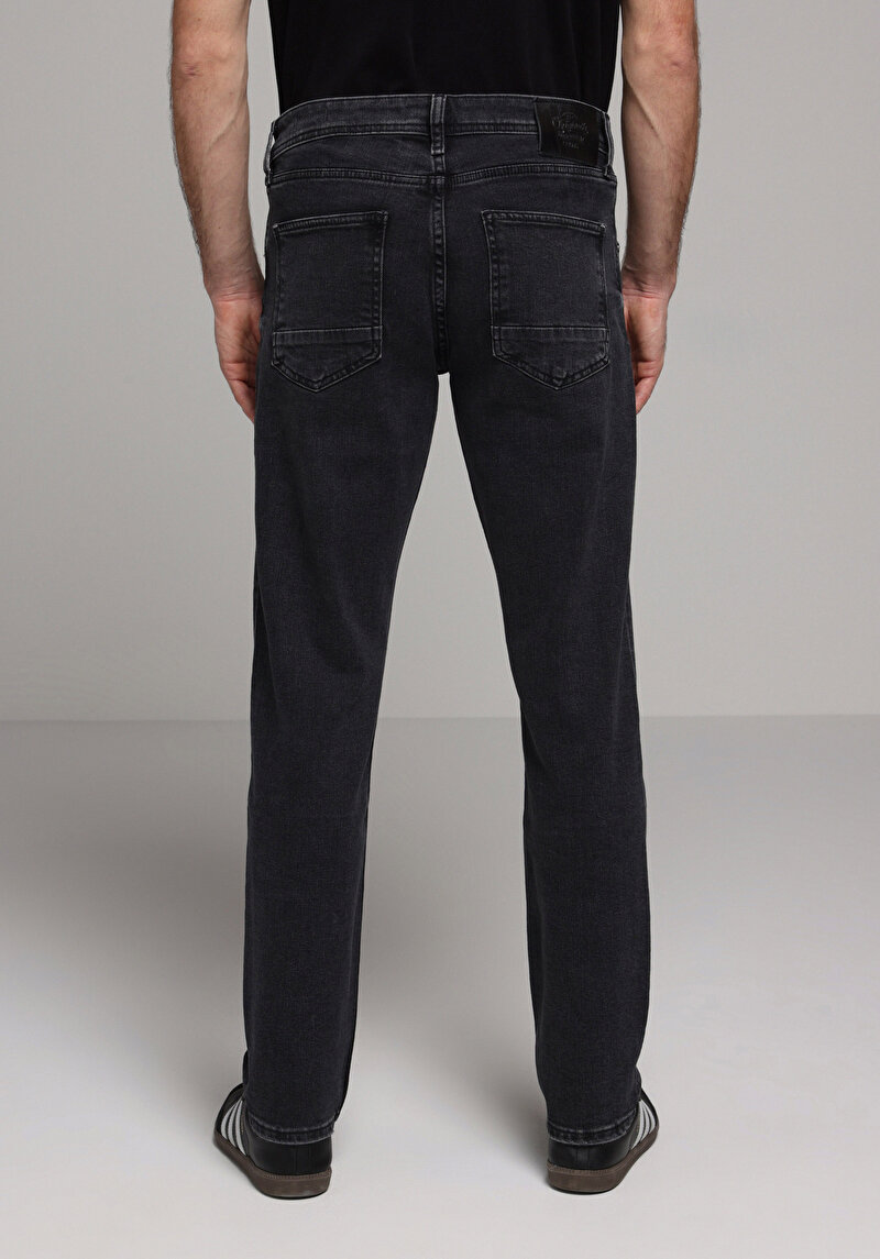 Straight Fit   Erkek Siyah Jean Pantolon