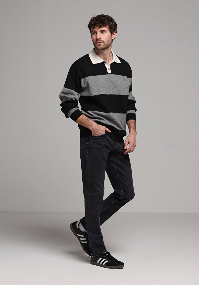 Straight Fit   Erkek Siyah Jean Pantolon