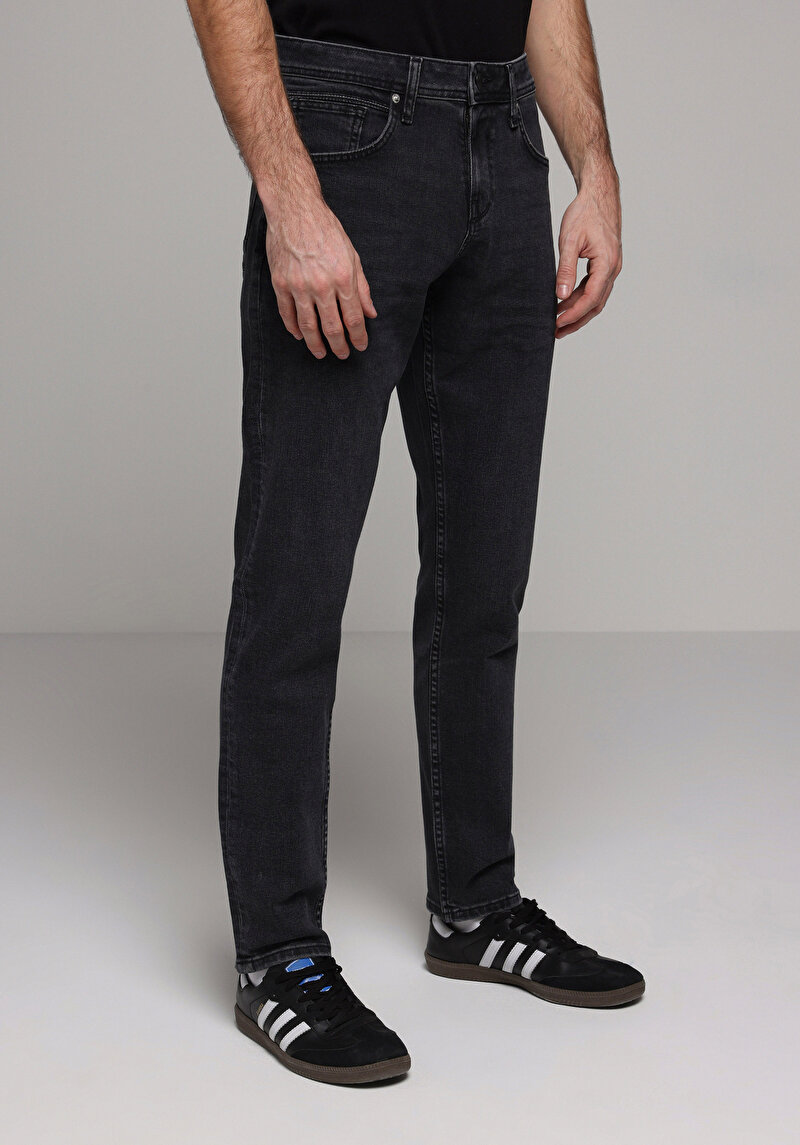 Straight Fit   Erkek Siyah Jean Pantolon