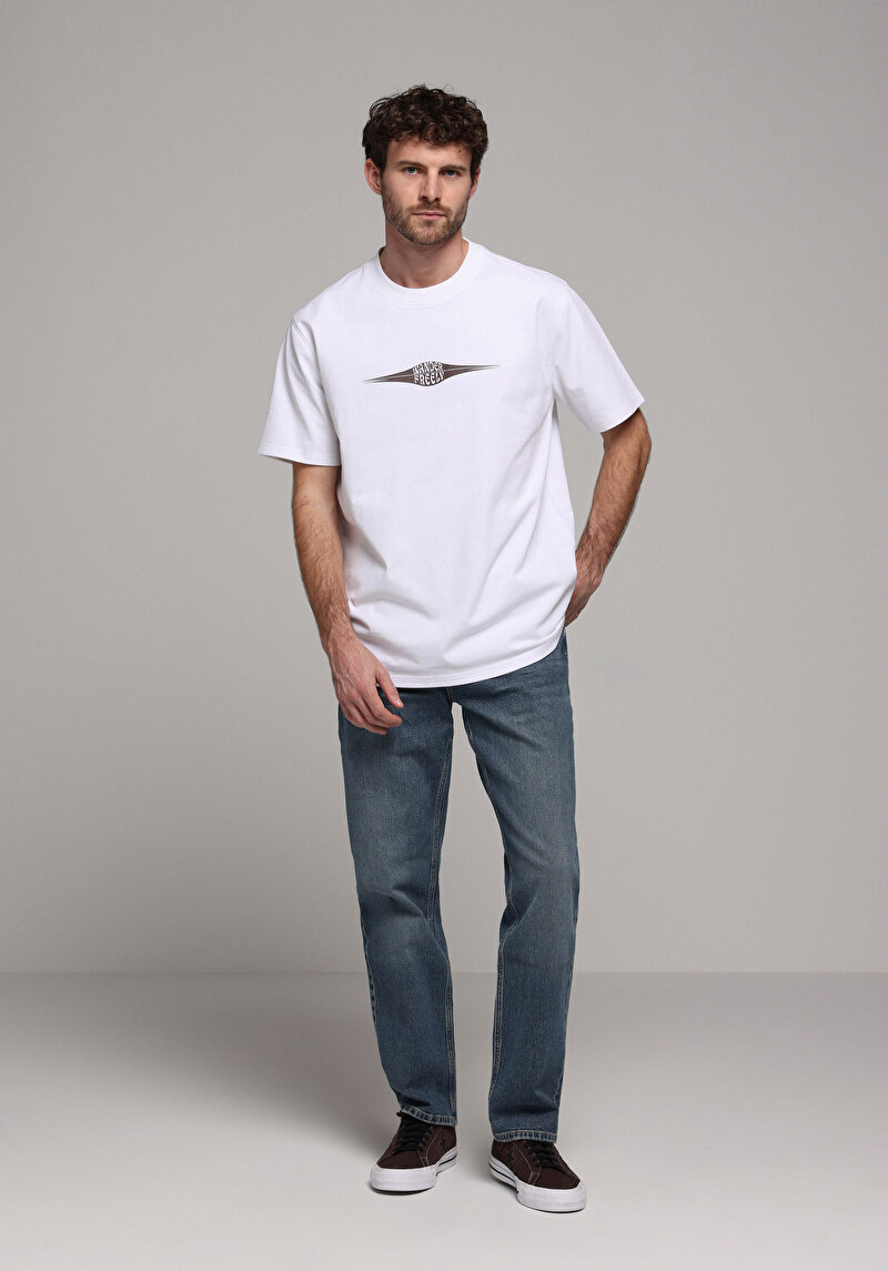 Regular Fit Erkek İndigo Jean Pantolon