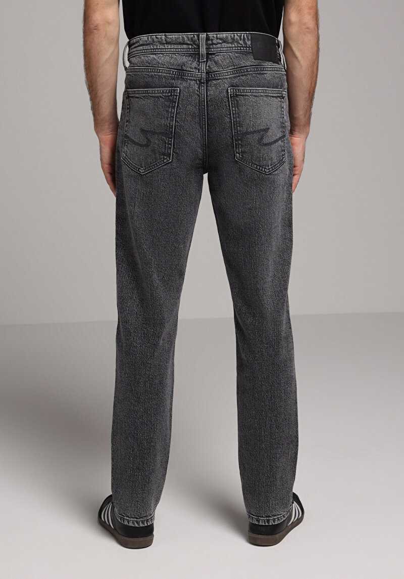 Regular Fit Erkek Grey Denim Jean Pantolon