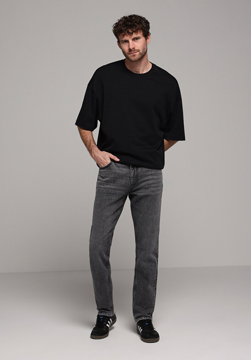 Regular Fit Erkek Grey Denim Jean Pantolon