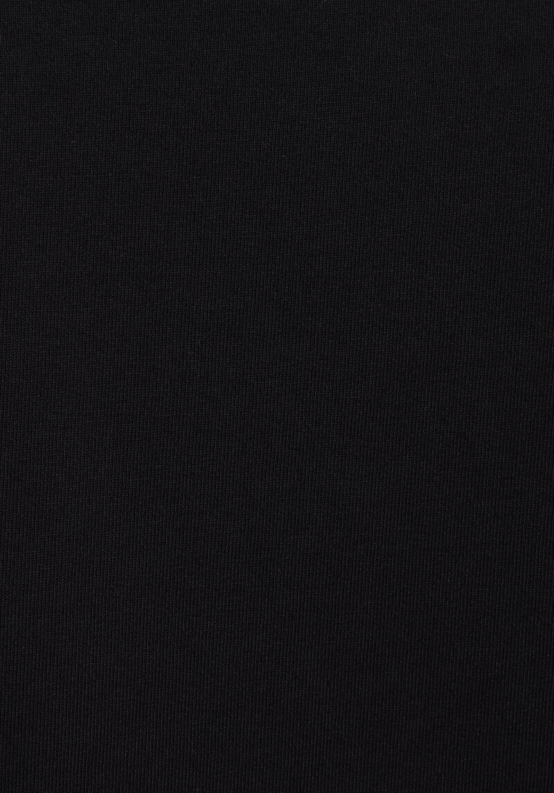 Oversize Fit Yuvarlak Yaka Düz Erkek Siyah Kısa Kol Tişört