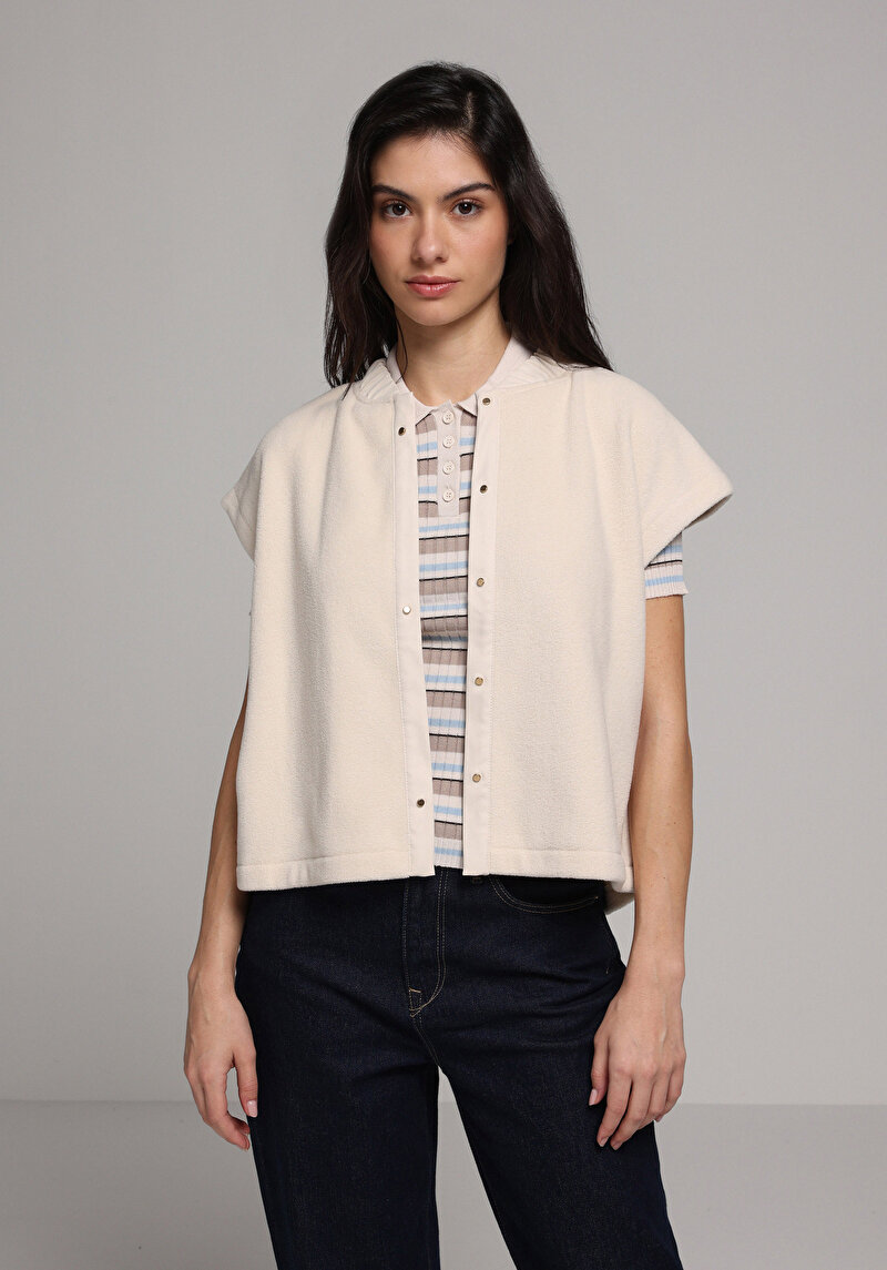 Regular Fit Kadın Ekru Yağmurluk