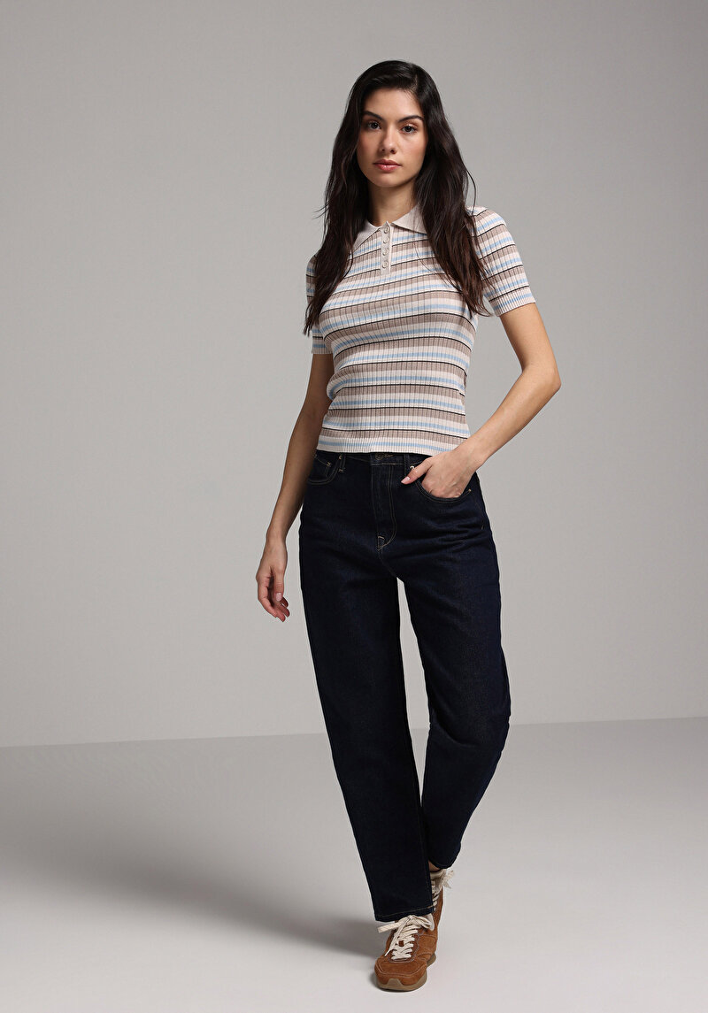 Slim Fit Kadın Çok Renkli Kazak