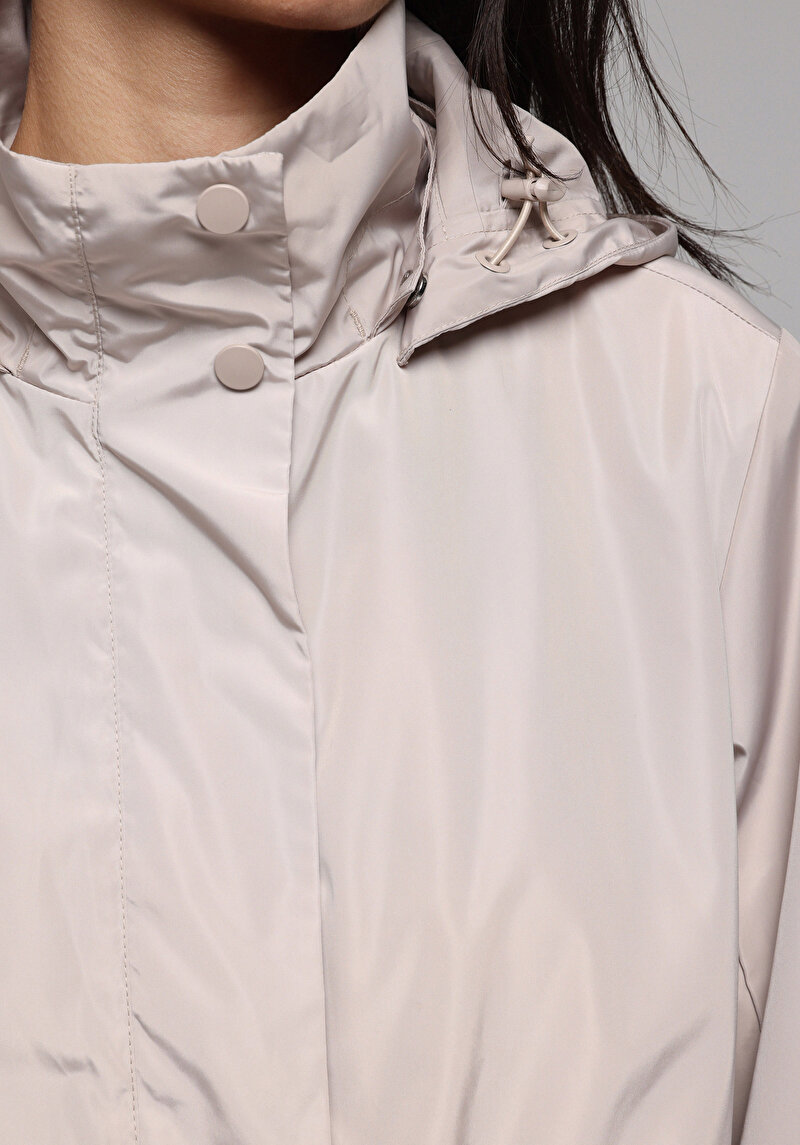 Regular Fit Kadın Bej Yağmurluk