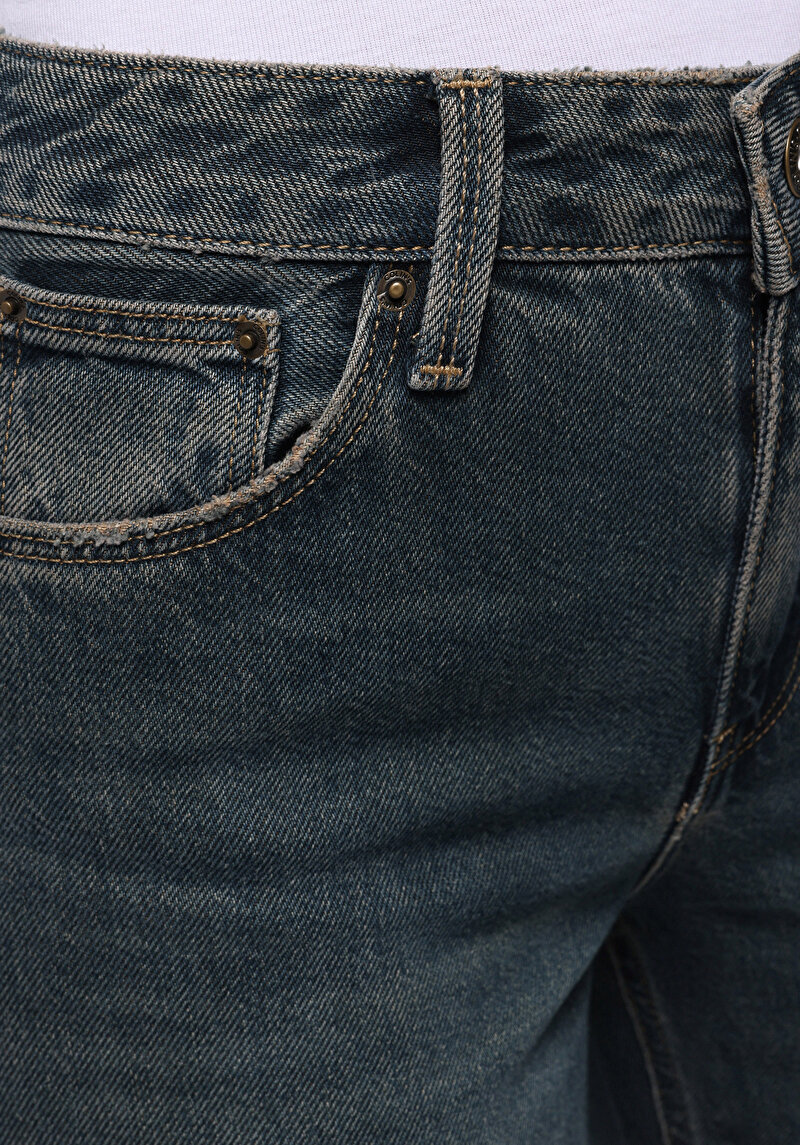 Regular Fit Kadın Koyu İndigo Jean Pantolon