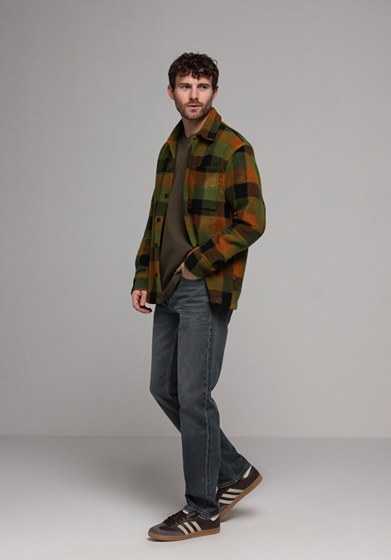 Comfort Fit Erkek Yeşil Shacket