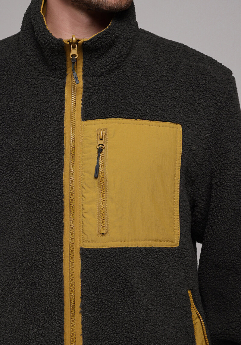 Regular Fit     Erkek Yeşil Mont