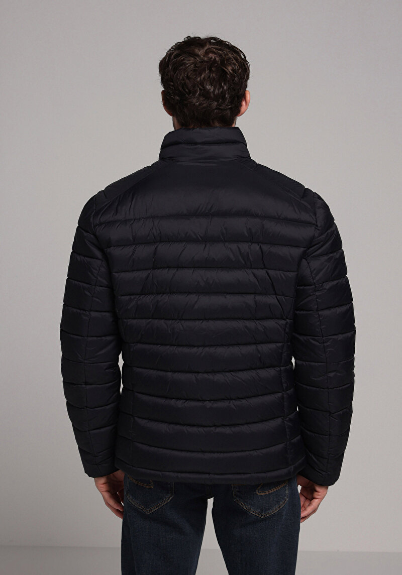 Slim Fit     Erkek Siyah Mont