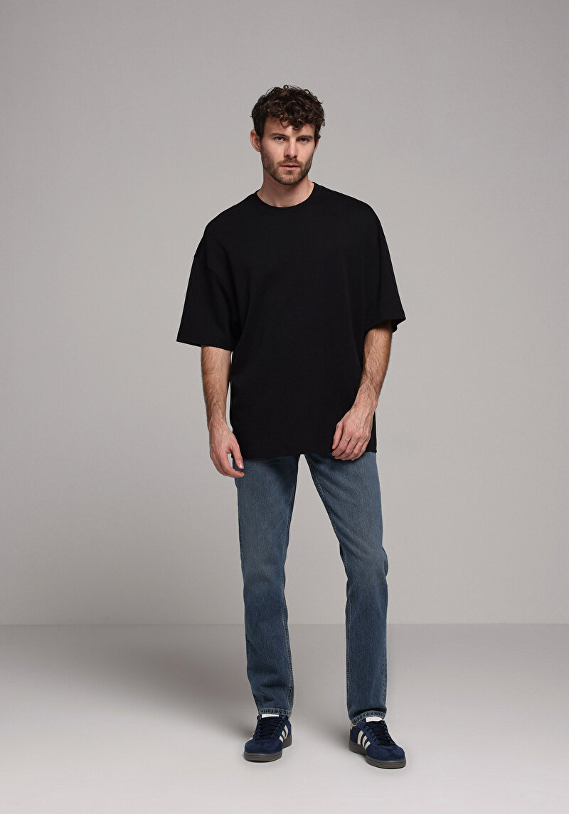 Regular Fit   Erkek Koyu İndigo Jean Pantolon