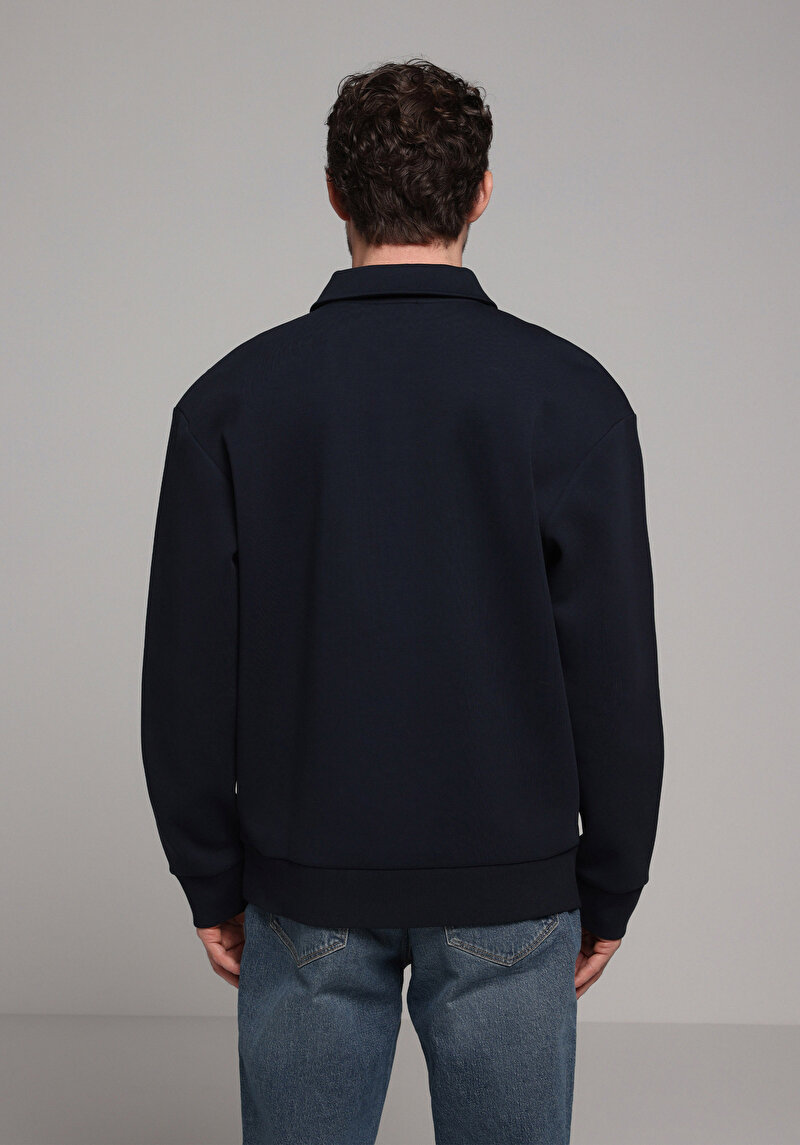 Comfort Fit   Erkek Lacivert Sweatshirt