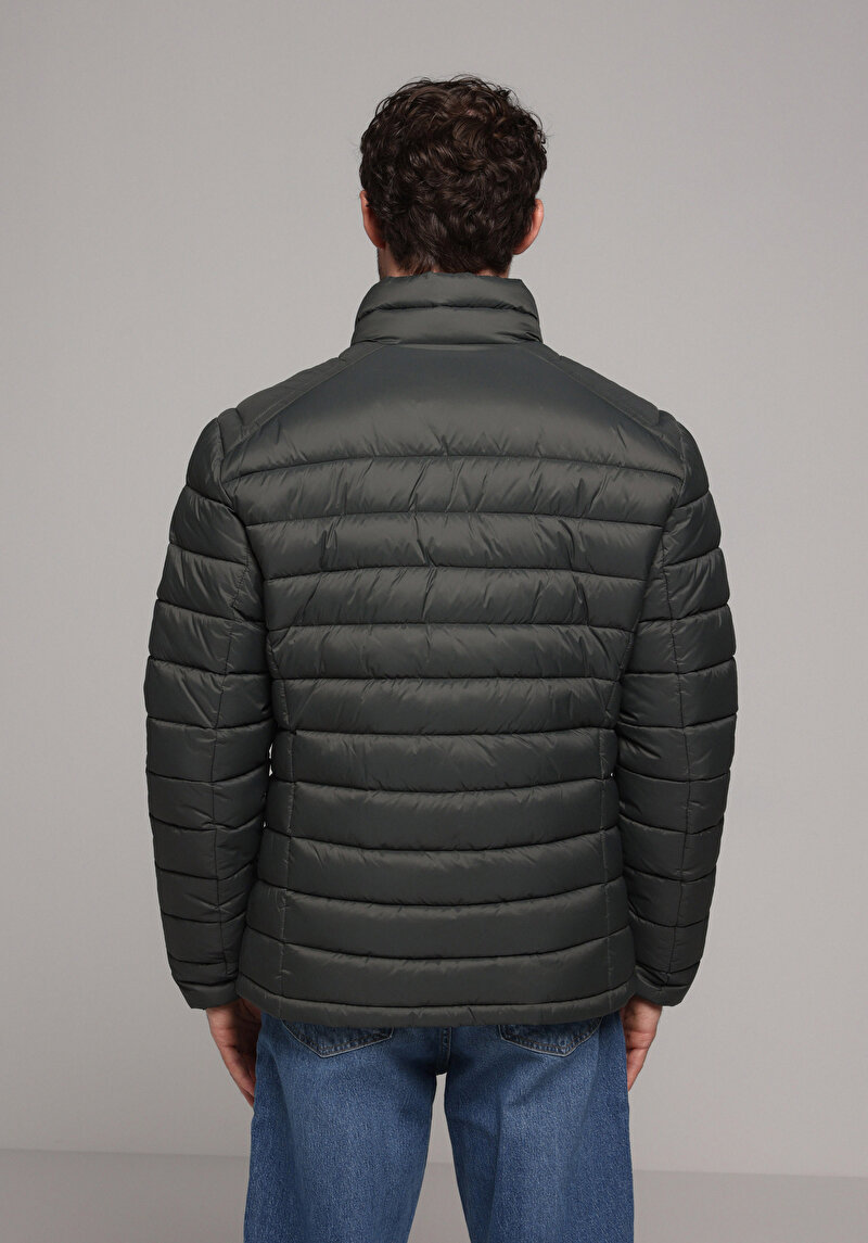 Slim Fit Erkek Yeşil Mont