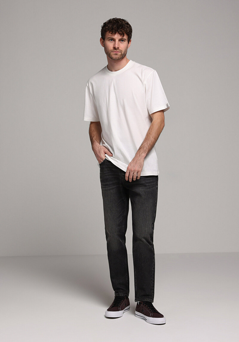 Regular Fit Erkek Siyah Jean Pantolon