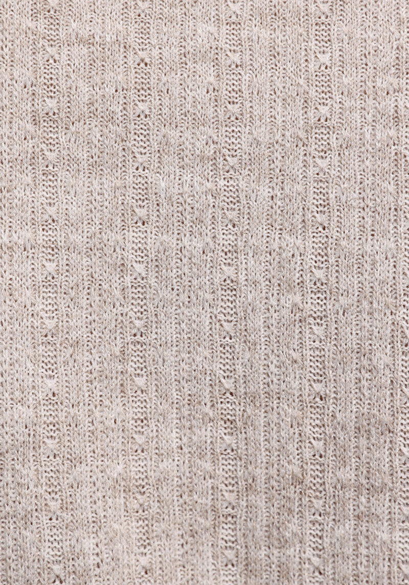 Regular Fit   Kadın Bej Tişört