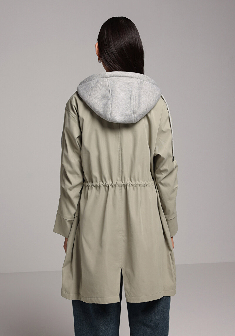 Regular Fit Kadın Yeşil Yağmurluk