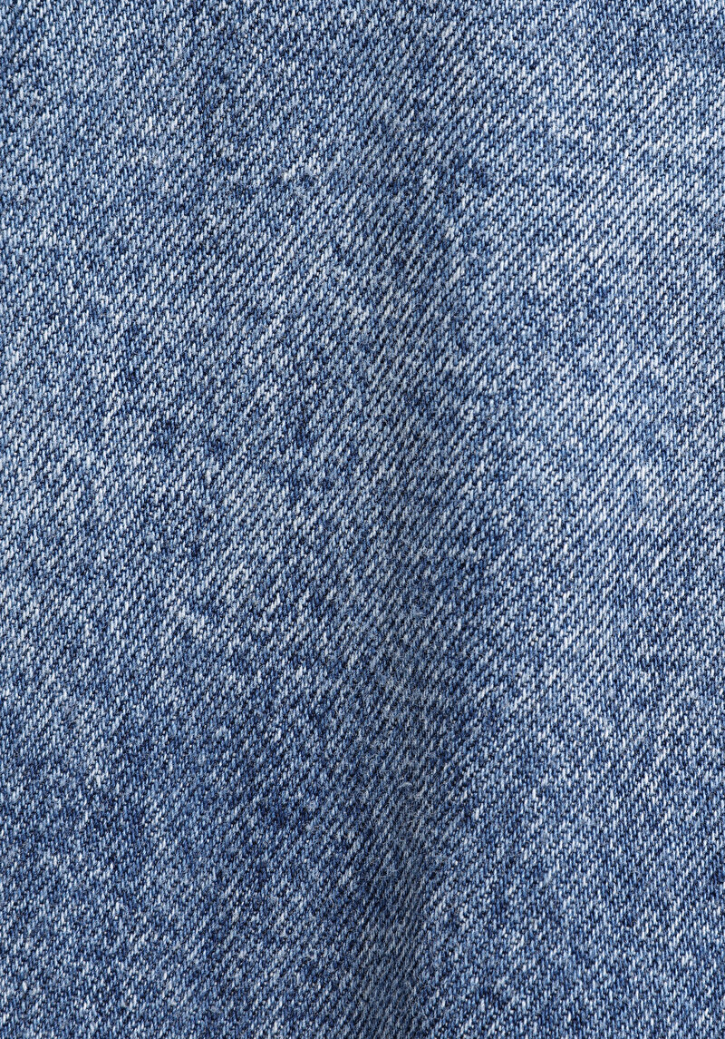 Oversize Fit Düğmeli Astarsız  Kadın Light İndigo Denim Ceket