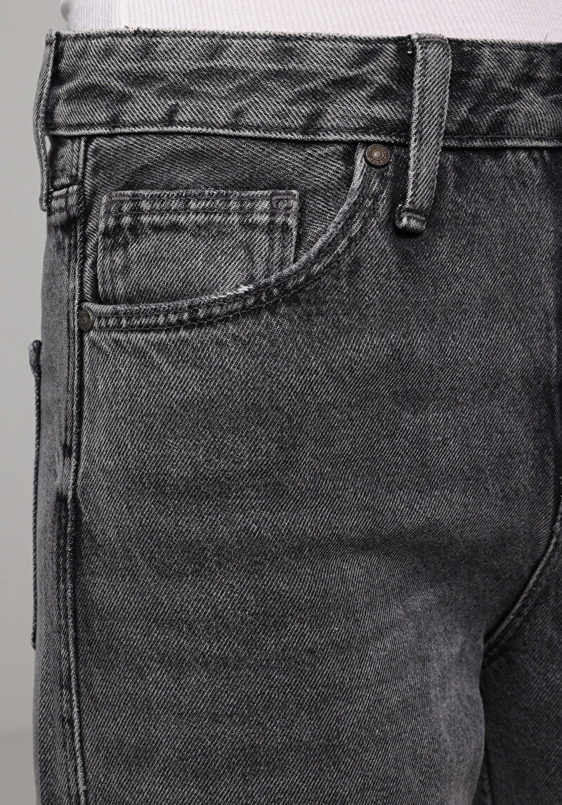 Regular Fit   Kadın Gri Jean Pantolon