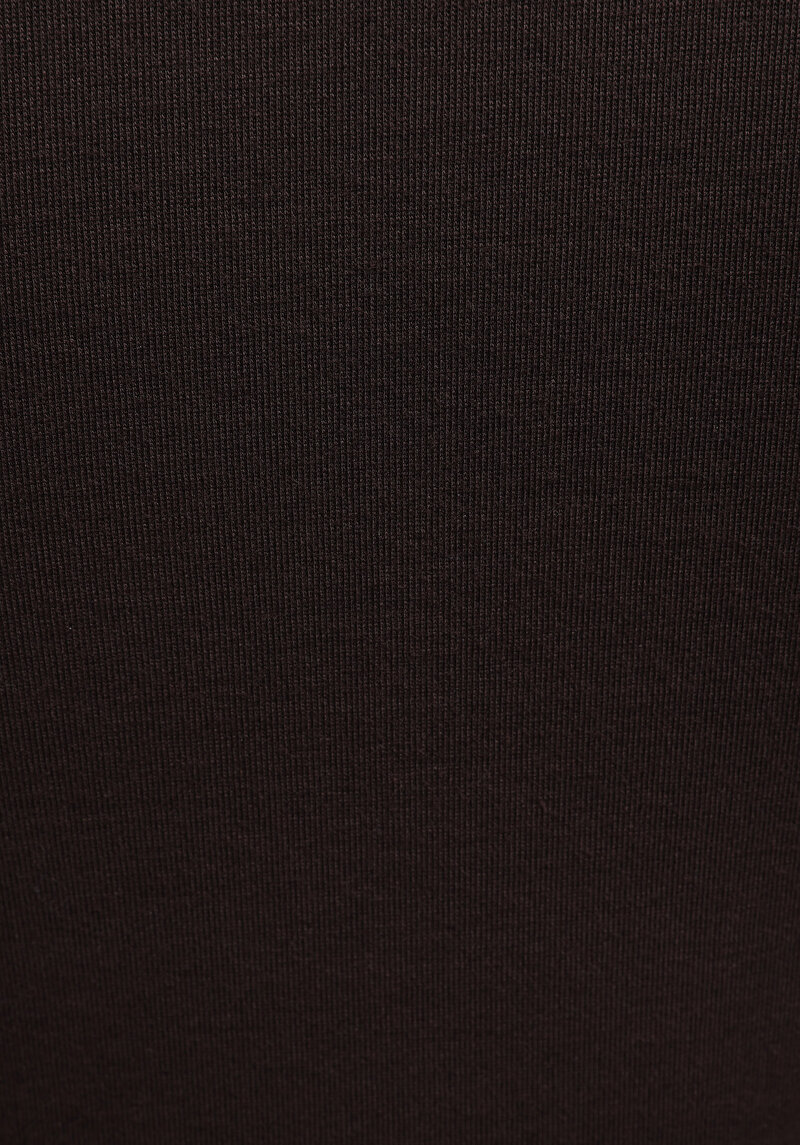 Slim Fit Düz Kadın Kahverengi Uzun Kol Elbise