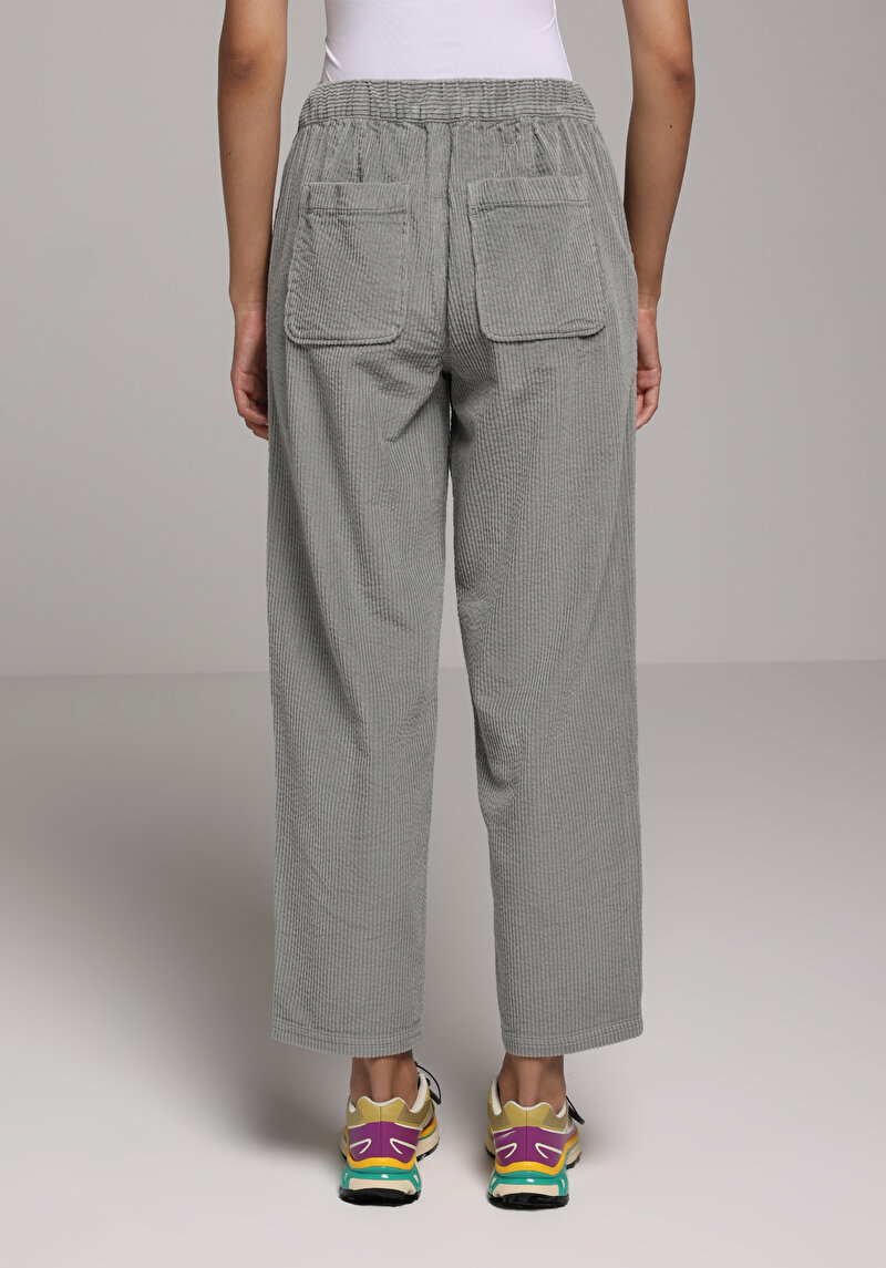 Regular Fıt Düşük Bel Düz Paça Kadın Yeşil Pantolon