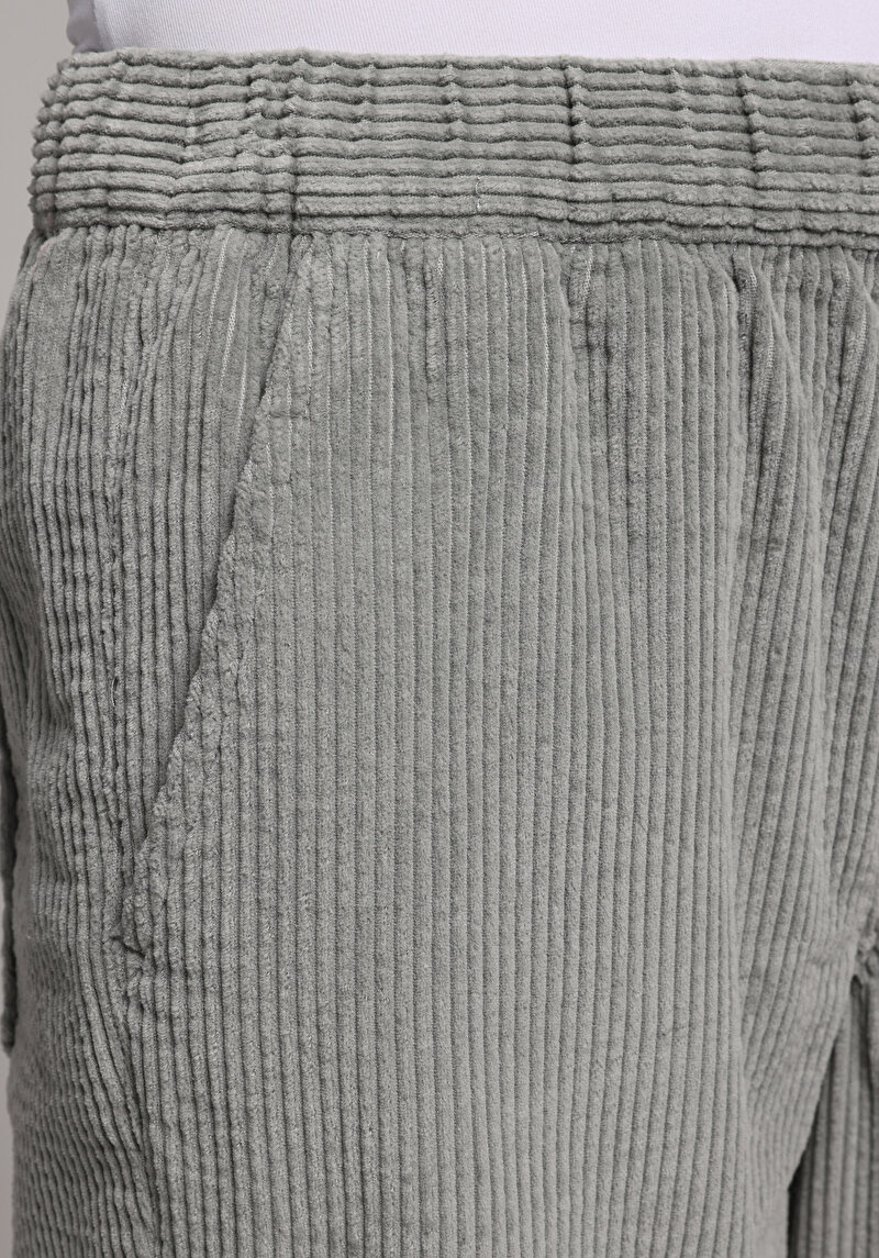 Regular Fıt Düşük Bel Düz Paça Kadın Yeşil  Pantolon