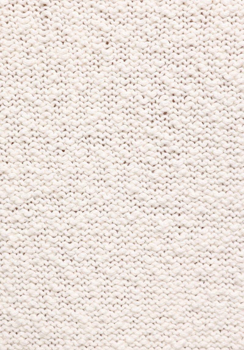 Regular Fit Polo Yaka Düz Kadın Beyaz Kazak