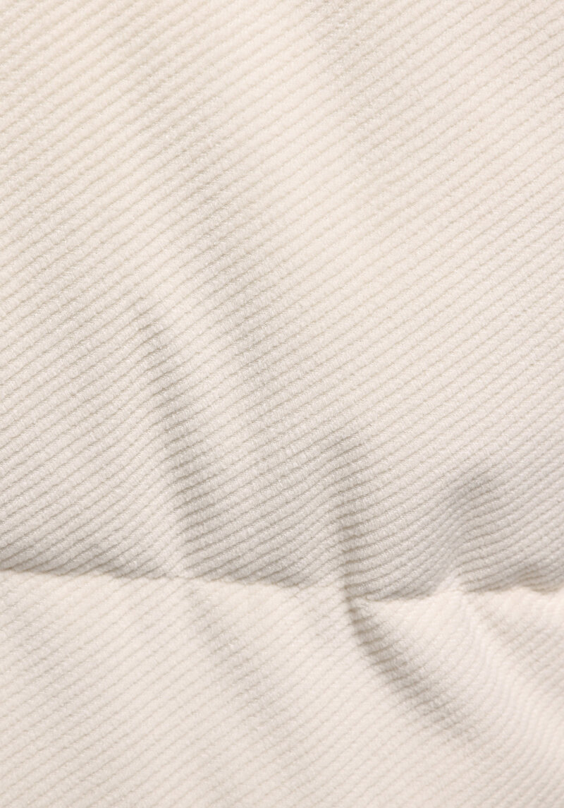 Regular Fit Kapüşonlu Fermuarlı Astarlı Kaplamalı Kadın Ekru Yelek