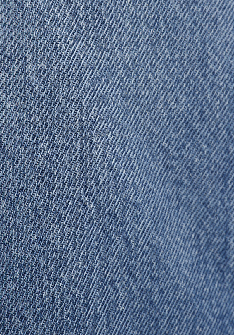 Relaxed Fit Orta Bel Bol Paça Erkek Mid İndigo Denim Jean Pantolon