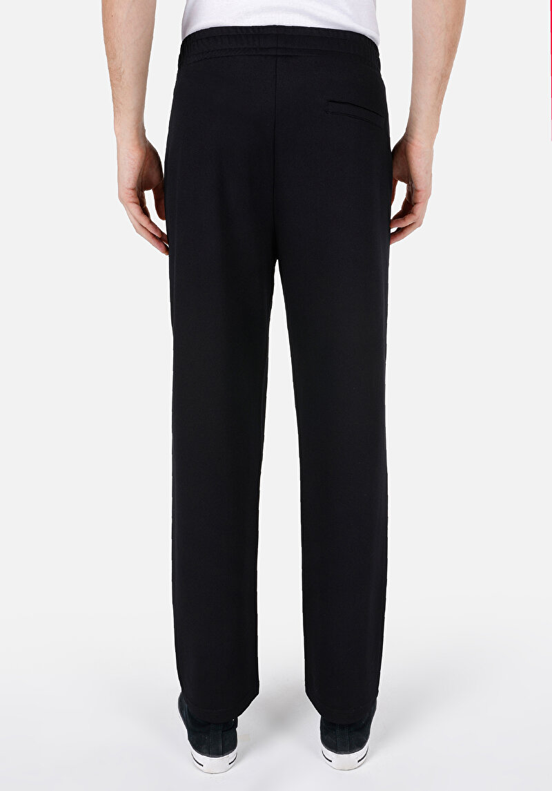 Regular Fit Orta Bel  Erkek Siyah Eşofman Altı