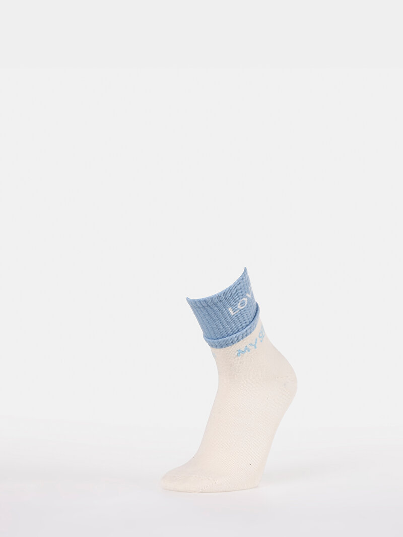Kadın Mavi Çorap