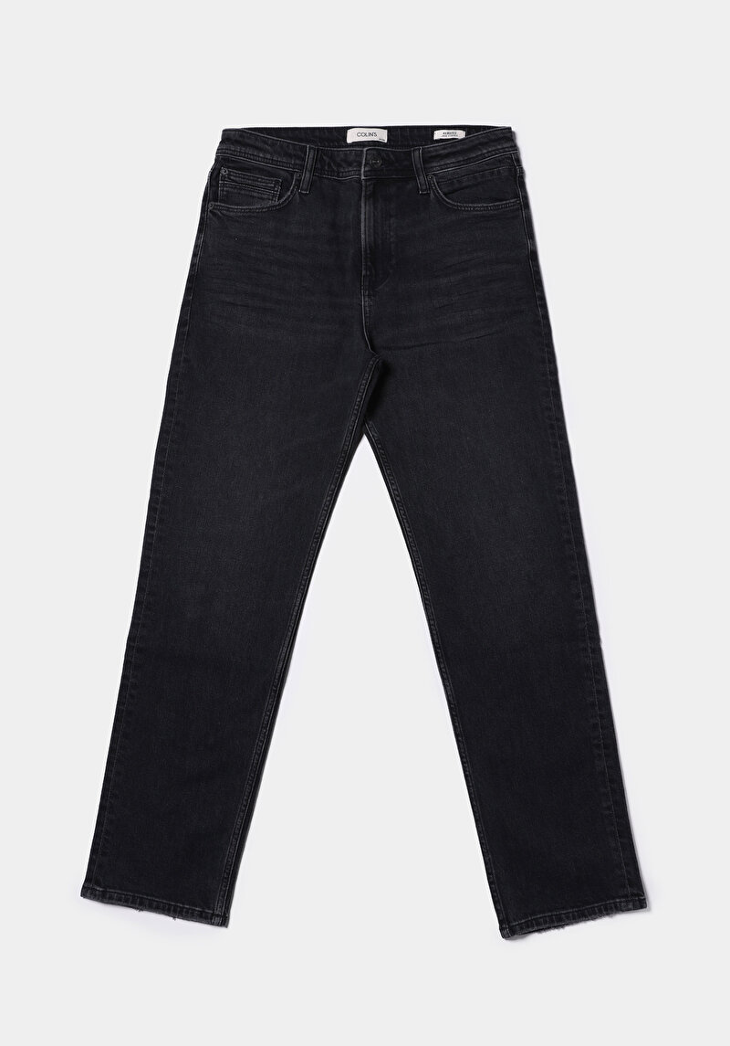 Loose Straight Fit   Erkek Siyah Jean Pantolon