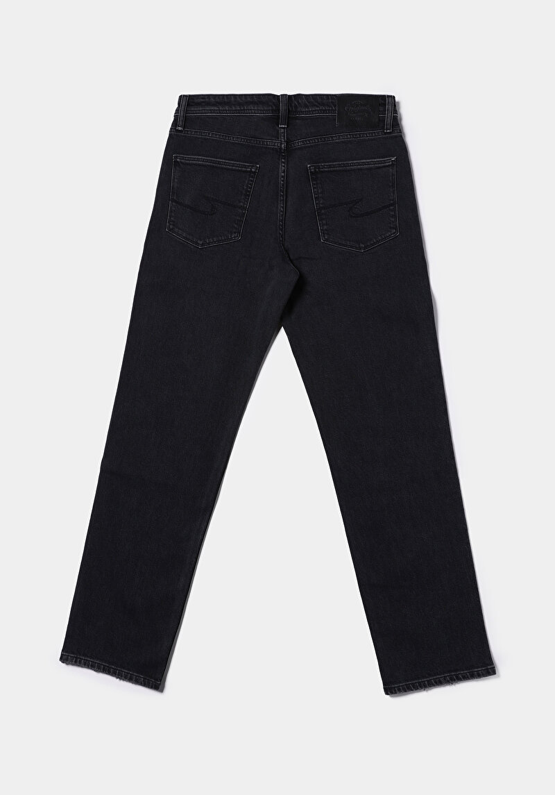 Loose Straight Fit   Erkek Siyah Jean Pantolon