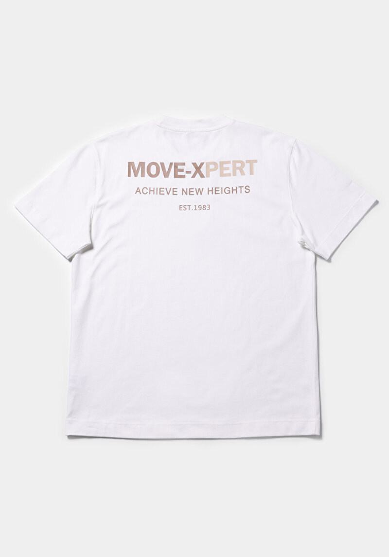 Comfort Fit Yuvarlak Yaka Düz Erkek Beyaz Kısa Kol Tişört