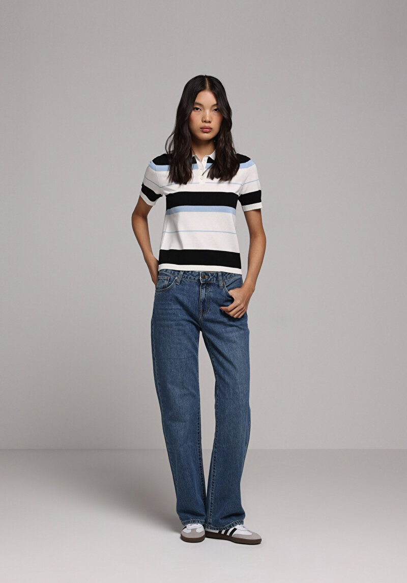 Slim Fit Kadın Çok Renkli Kazak