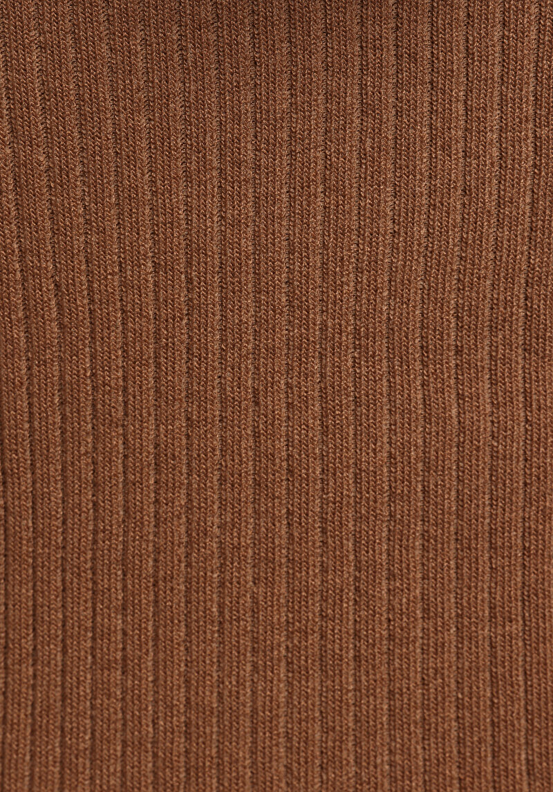 Slim Fit   Kadın Kahverengi  Kazak