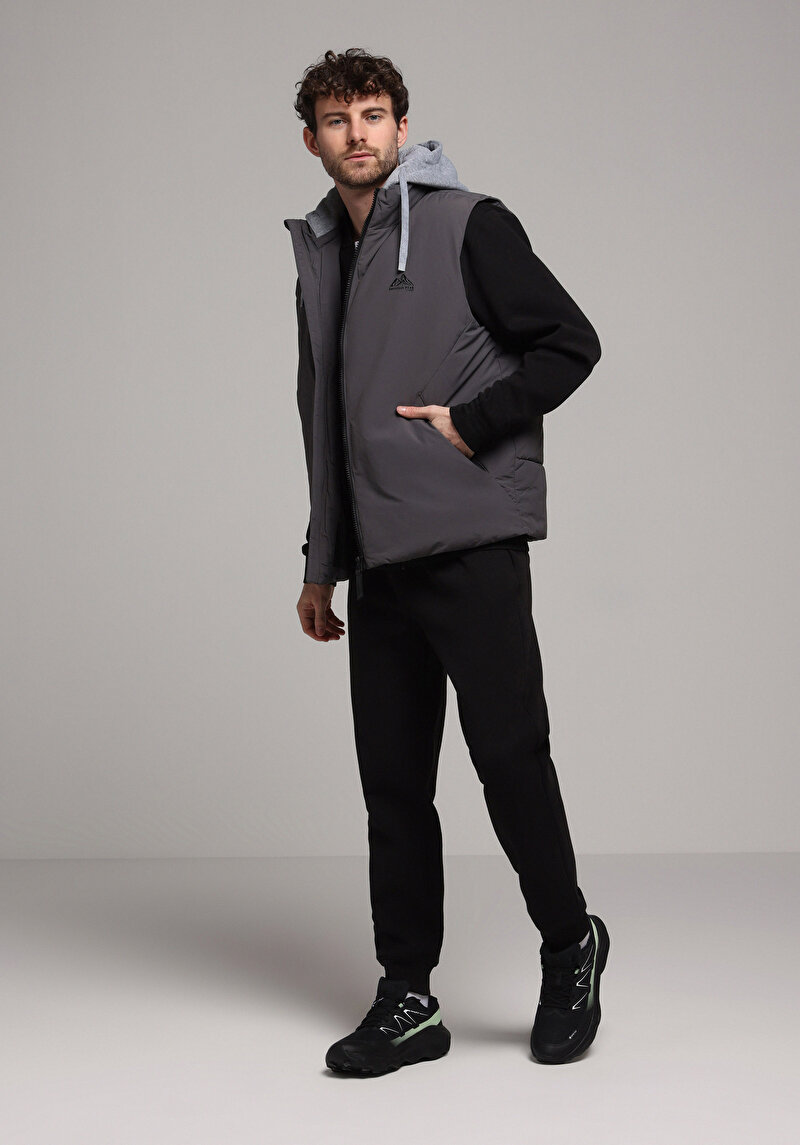 Regular Fit Erkek Gri Yelek