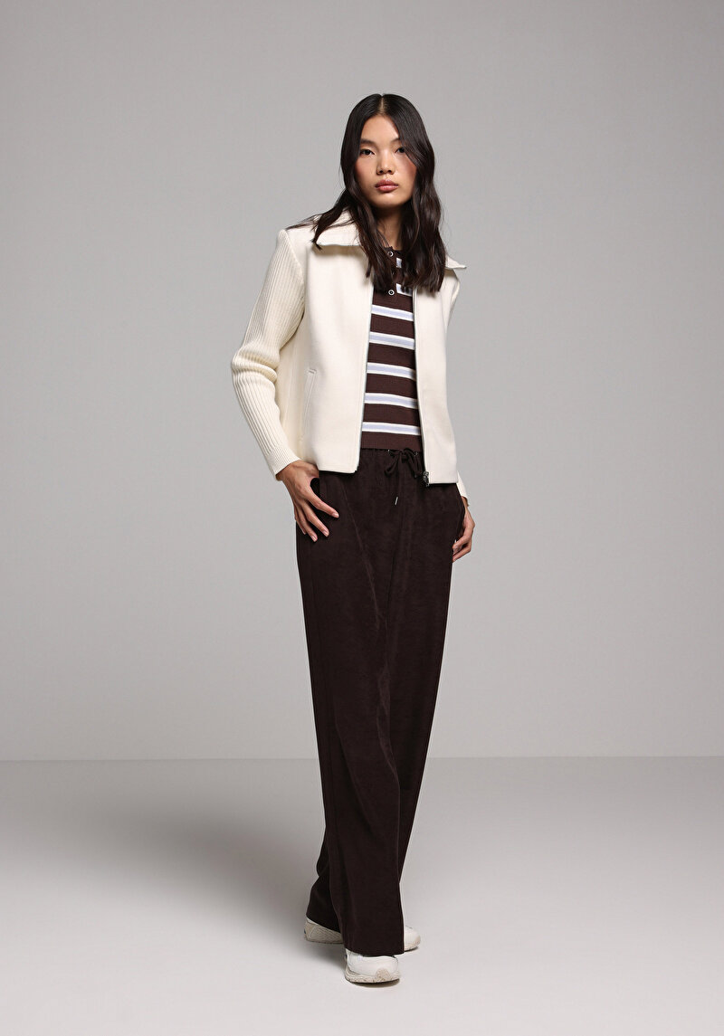 Regular Fit Kadın Ekru Ceket